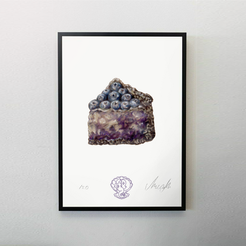 Blueberry cheesecake - A4 print