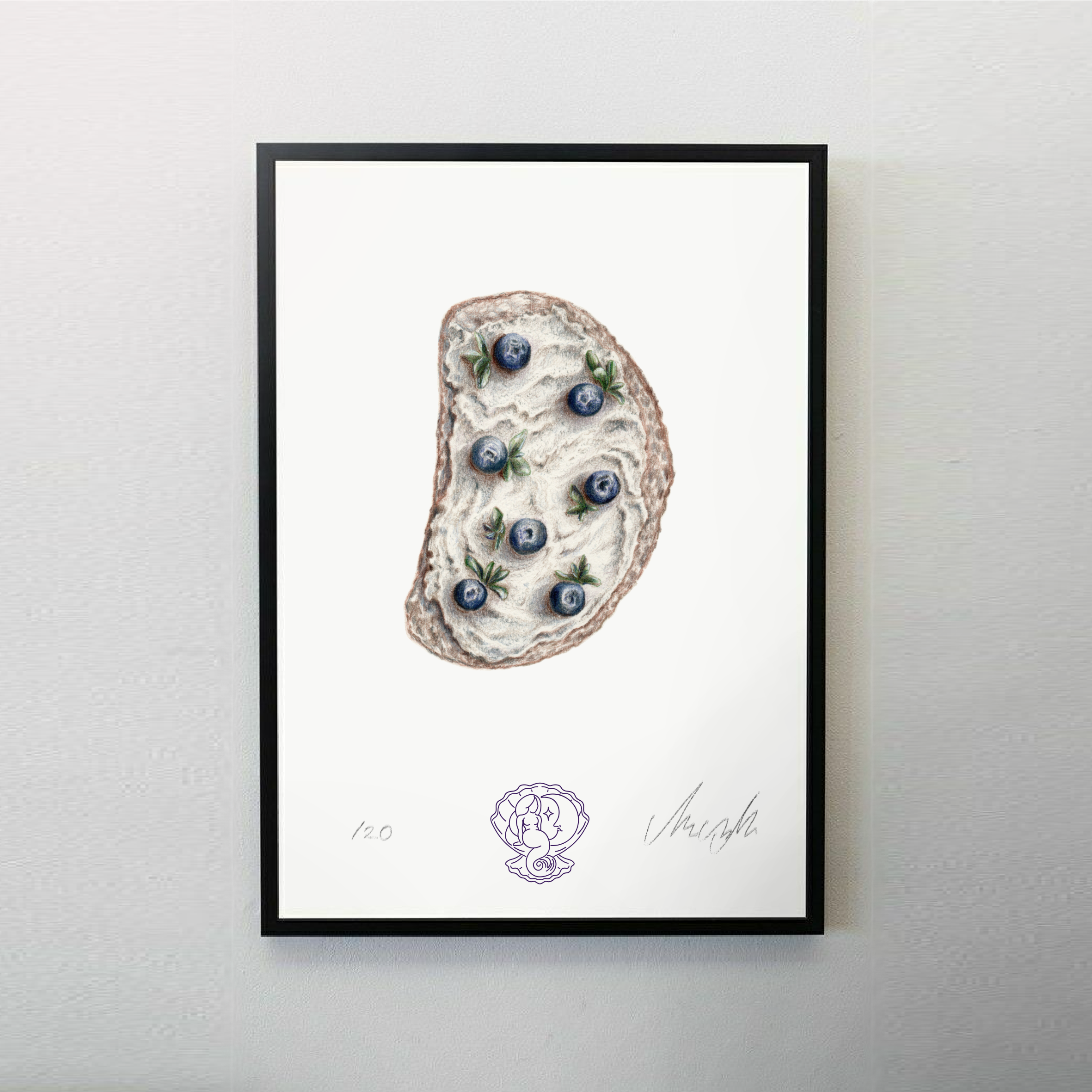 Blueberry toast - A4 print
