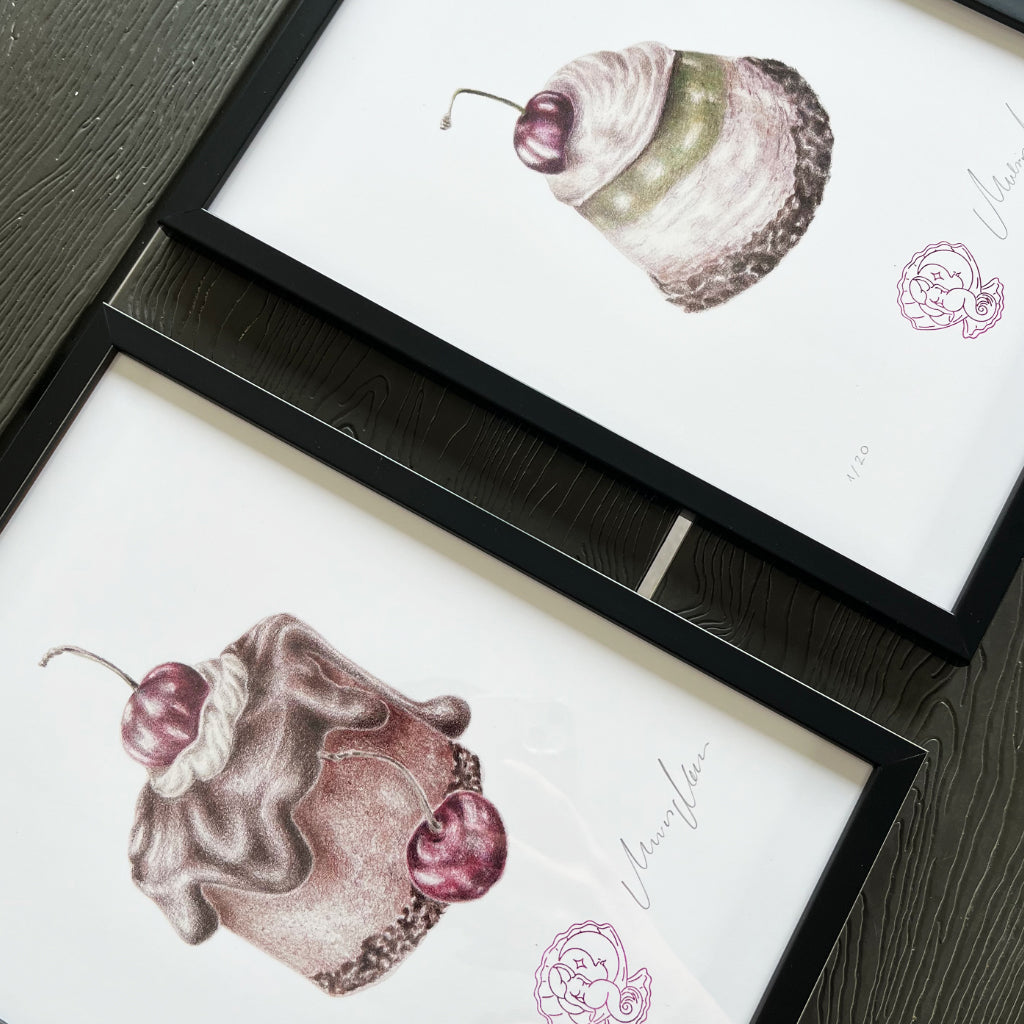 Desszert rajzok limitált szériás művészi art print