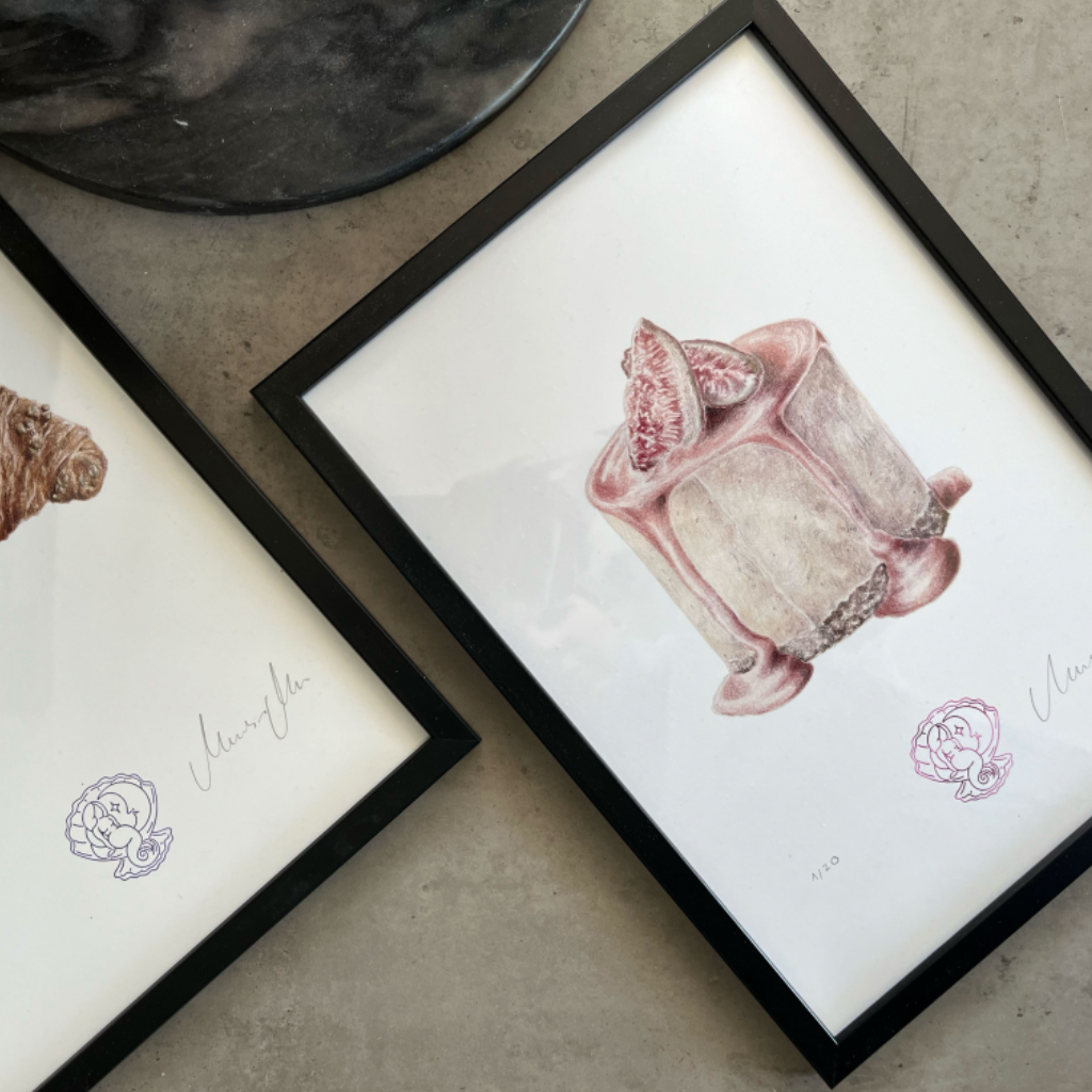 gasztro illusztracio gyűjtői limitált szériás art print