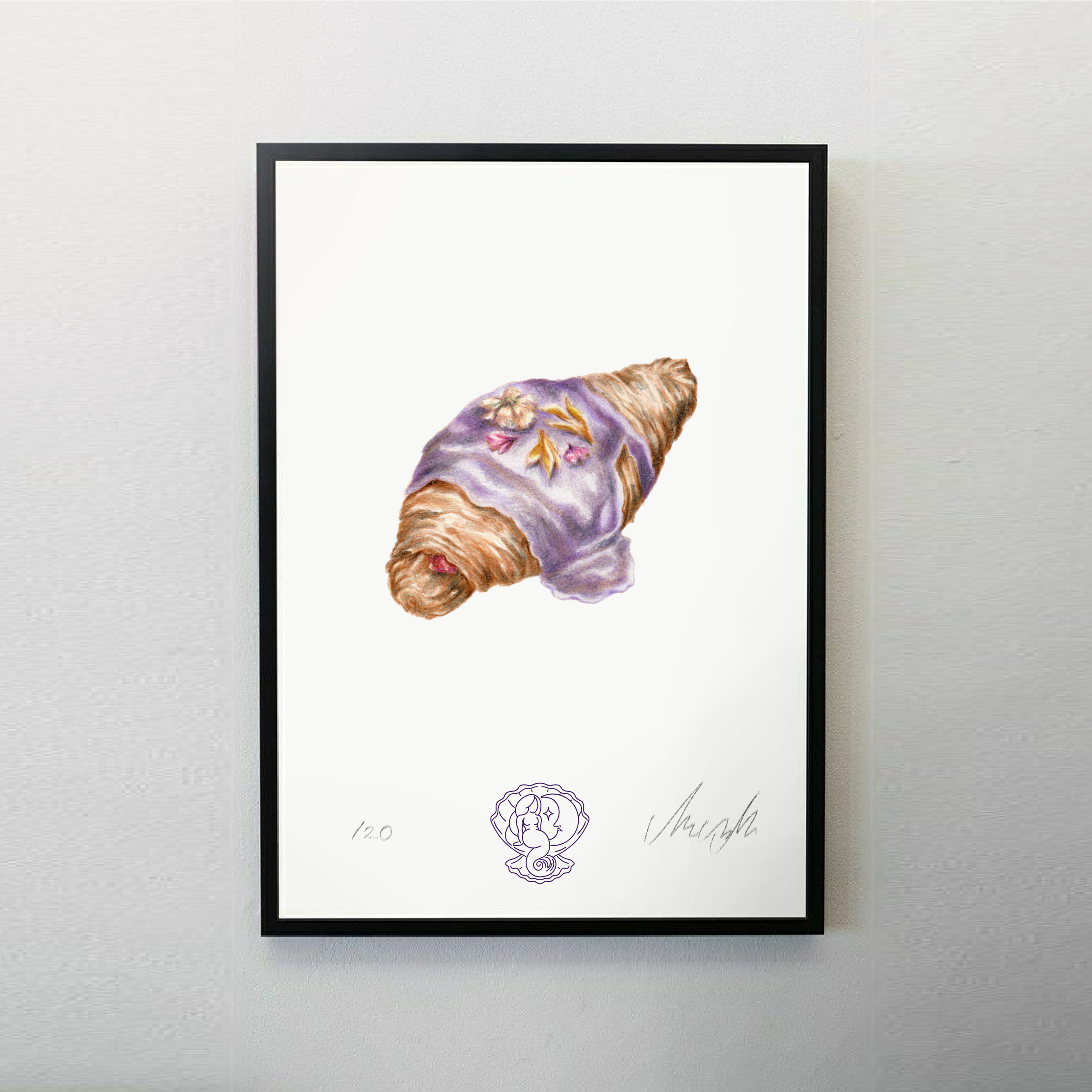 Lavender Croissant - A4 print