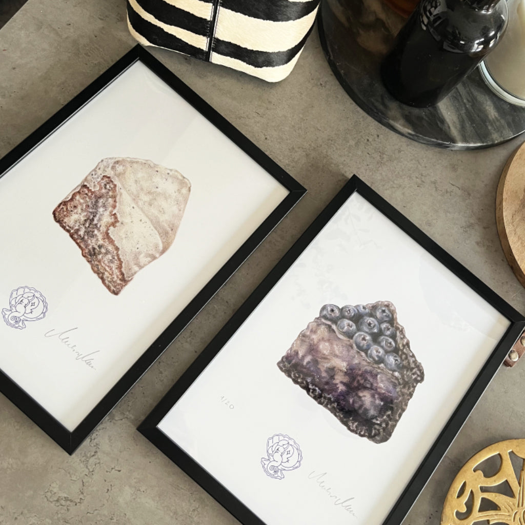 Tortaszelet rajzok művészi art print gasztro illusztrációk